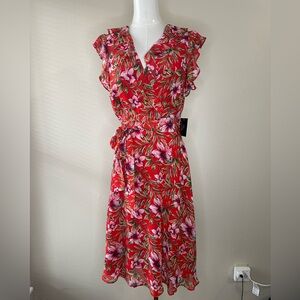 JH Floral Red Dress